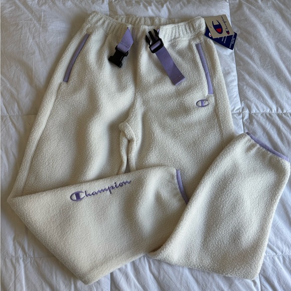 Lavender Chamion Sherpa Pants - Picture 1 of 7